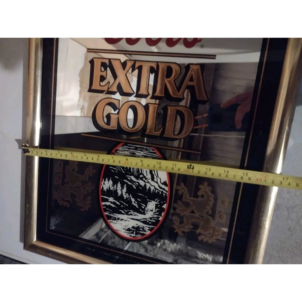 Vintage Coors Extra Gold Mirror 21 X 17